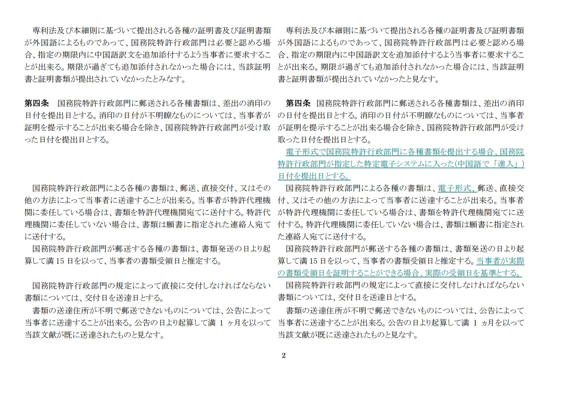 中華人民共和國(guó)専利法実施細(xì)則（新舊対照表） (2024.1)_01.jpg